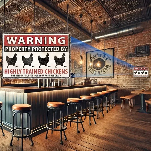 Humorous Metal Warning Sign 4