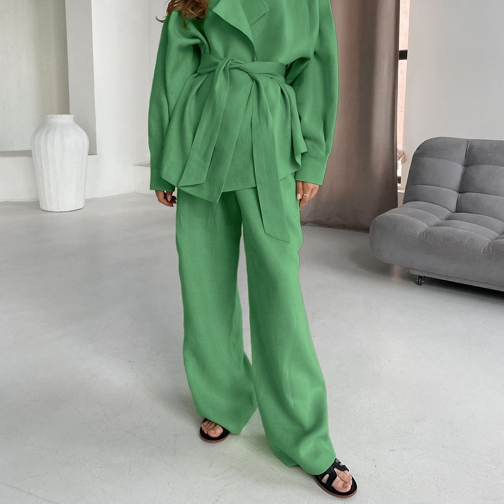 Wide-Leg Linen Trousers for Girls 3