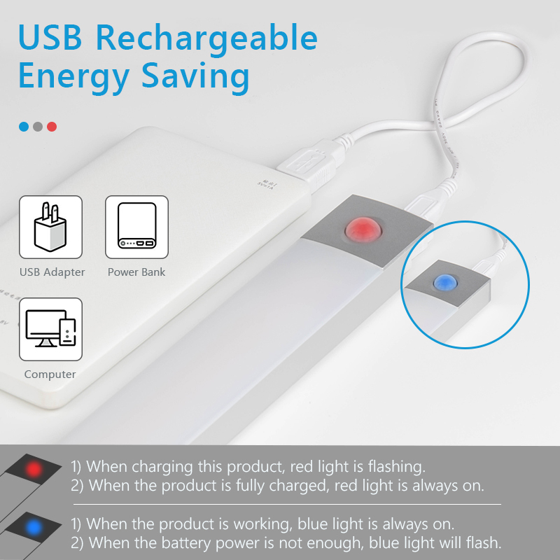 Aluminum USB Rechargeable Motion Sensor Battery Operated Pir 4