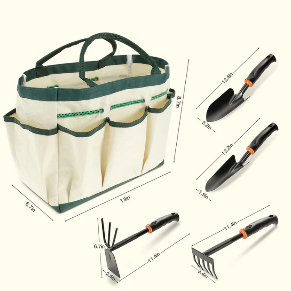 5-Piece Garden Tool Set with Bag 3