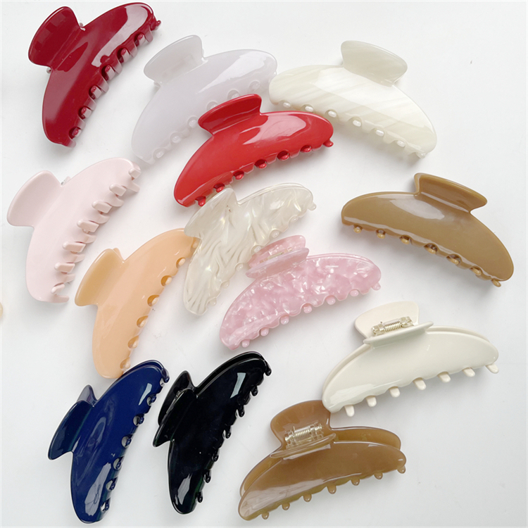 Solid Color Large Acetate Hair Claws Clips Cloud