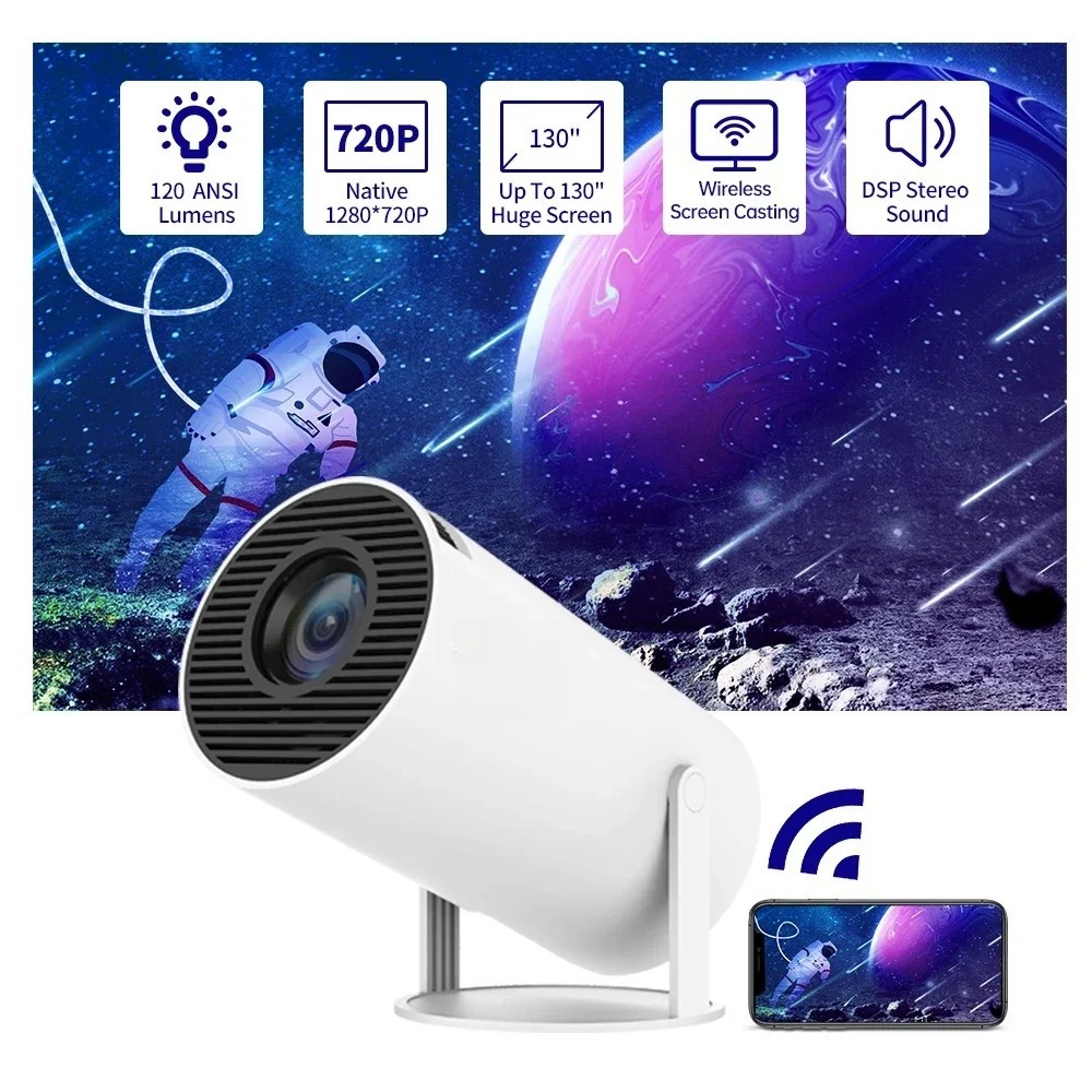 HY300 Mini Portable Android 11 LCD Projector 720p 2