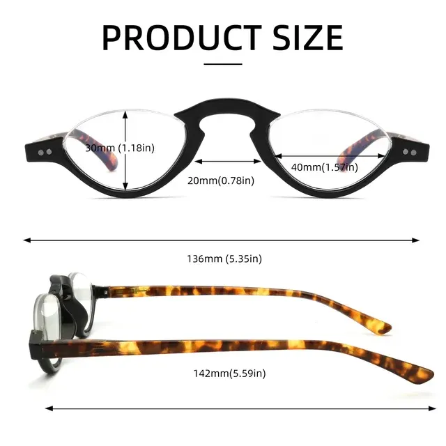 IENJOY Halbrahmen Anti-Blau Lesebrille Damen mit Federscharnier Brillen 3
