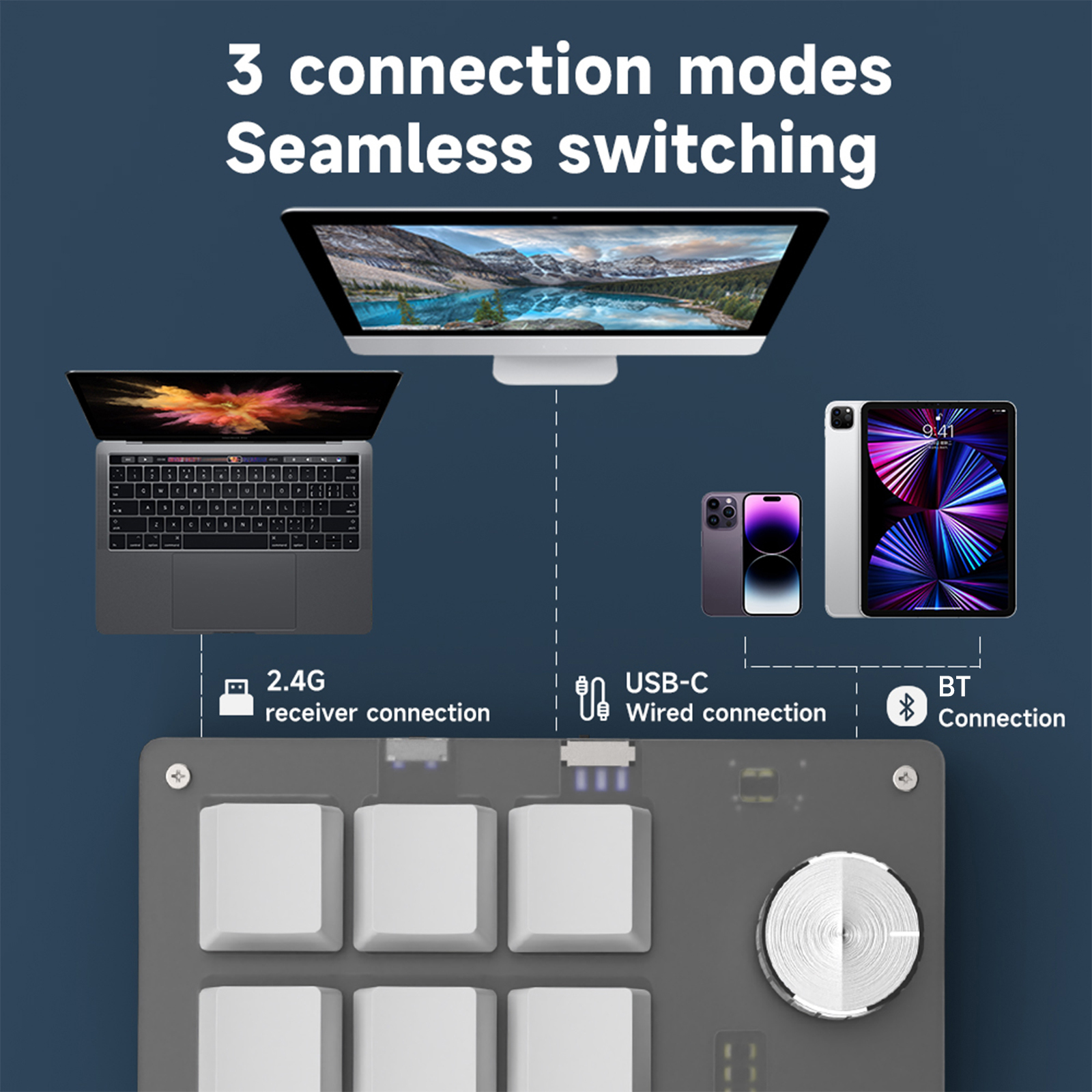 2.4G Wireless Mini Keyboard 3 6 9 12 2
