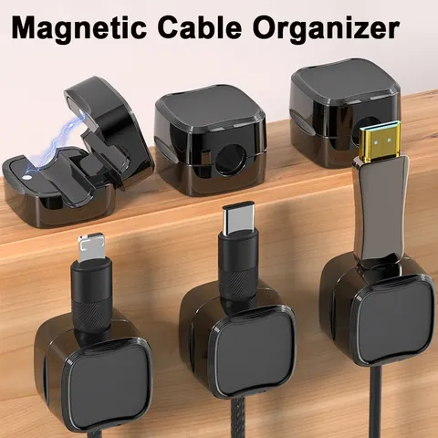 Magnetic Under Desk Cable Clip Holder