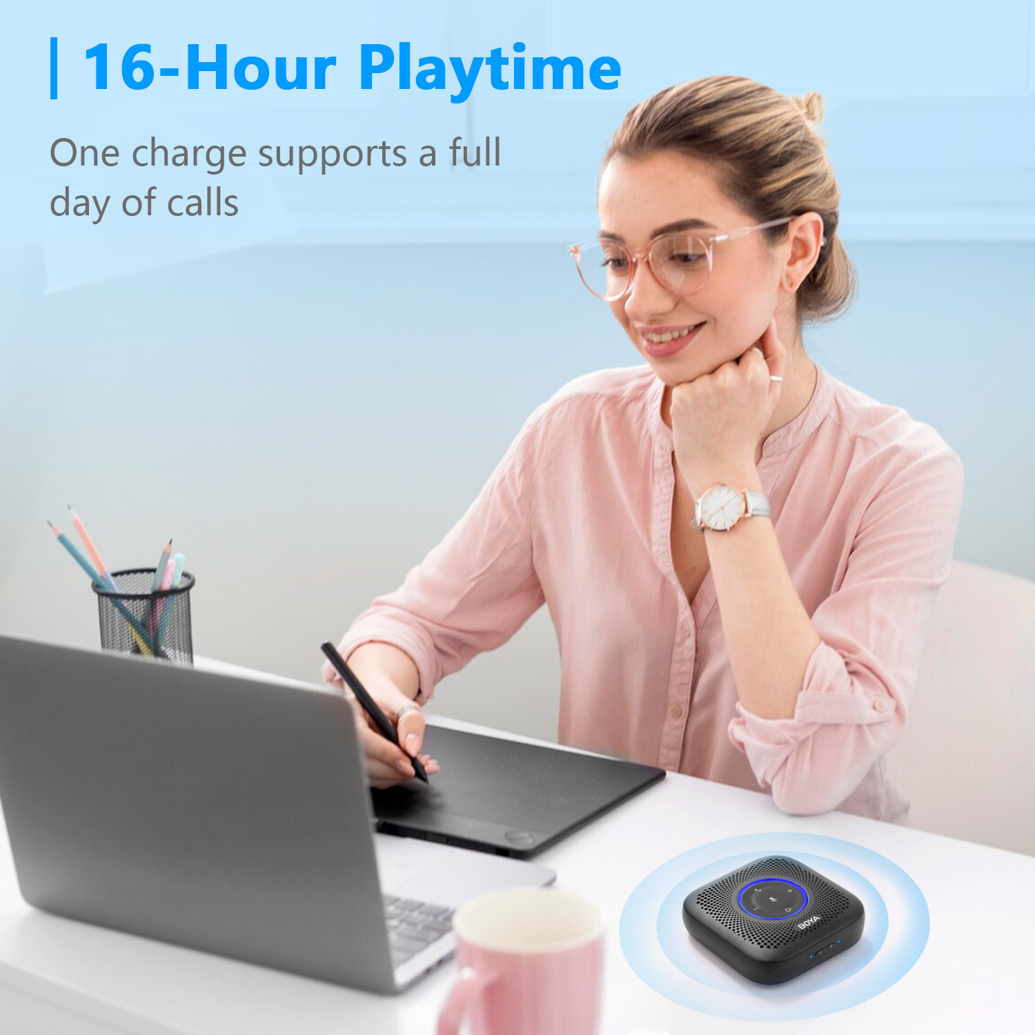 BOYA Blobby Pro Noise Reduction Bt Speakerphone 4-Mic 3