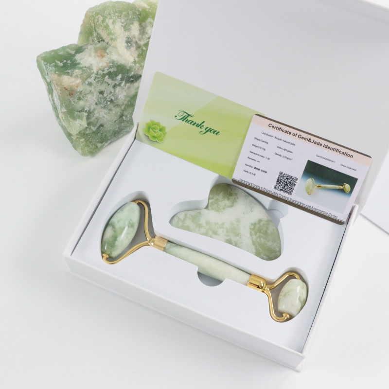 Private Label Genuine Natural Nephrite Facial Green Jade 3