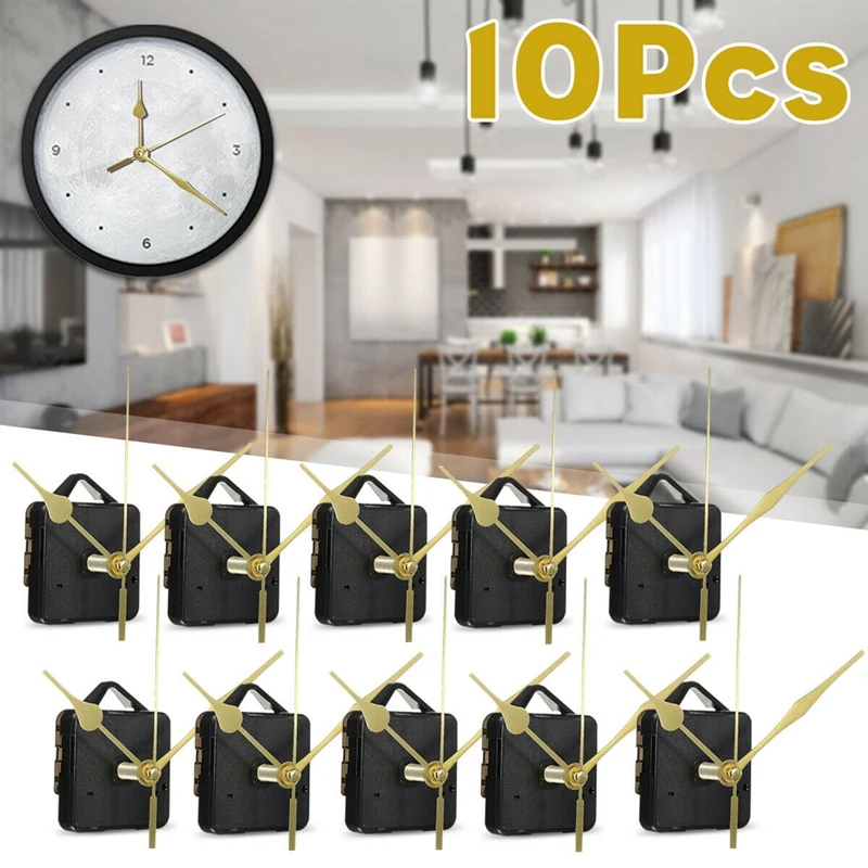 10 Stück DIY Silent Movement Spindel Zeiger Wand 2