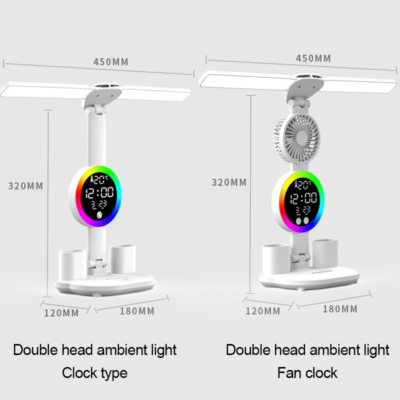 Wiederaufladbare LED-Tischlampe für Arbeitszimmer Schreibtischlampe Leselicht LED-Nachtlicht mit 3