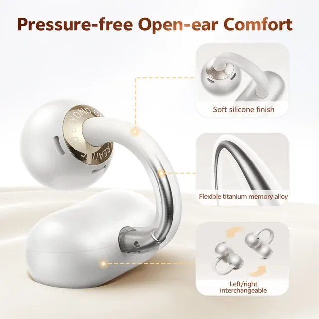 QCY Crossky C50 CT06 Clip-On-Ohrhörer Bluetooth 6.0 Open-Ear-Dual-Magnet-Treiber 2