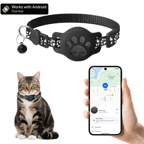 MiLi Android Tracker Tag mit Katzenhalsband für Haustier-Locator