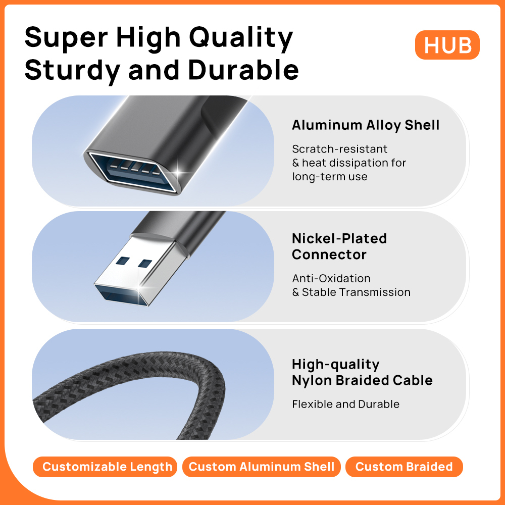 4-in-1 USB-C Hub Docking Station USB 3.0 3
