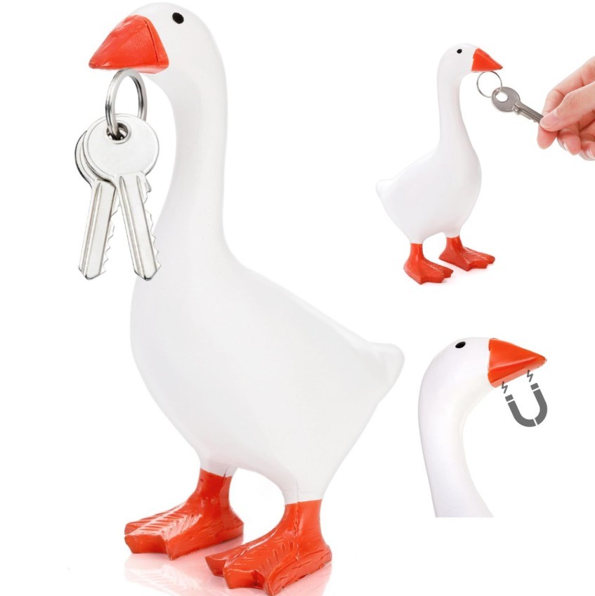 Resin Goose Magnetic Key Chain