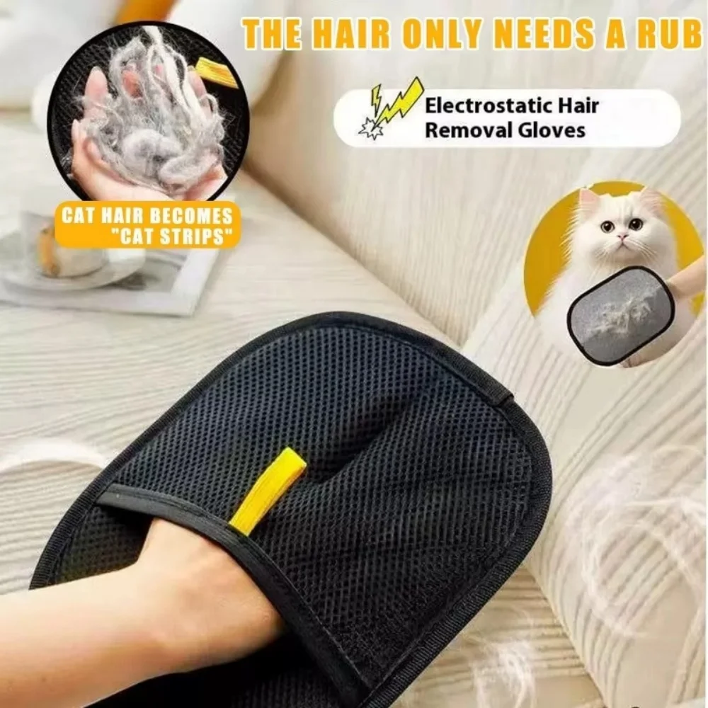 Double-Sided Pet Hair Grooming Gloves