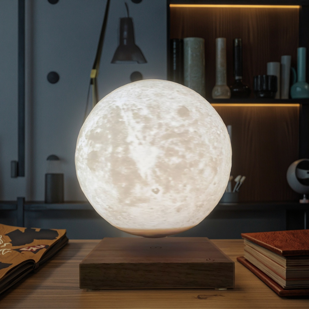 Floating Magnetic LED Moon Night Light 3