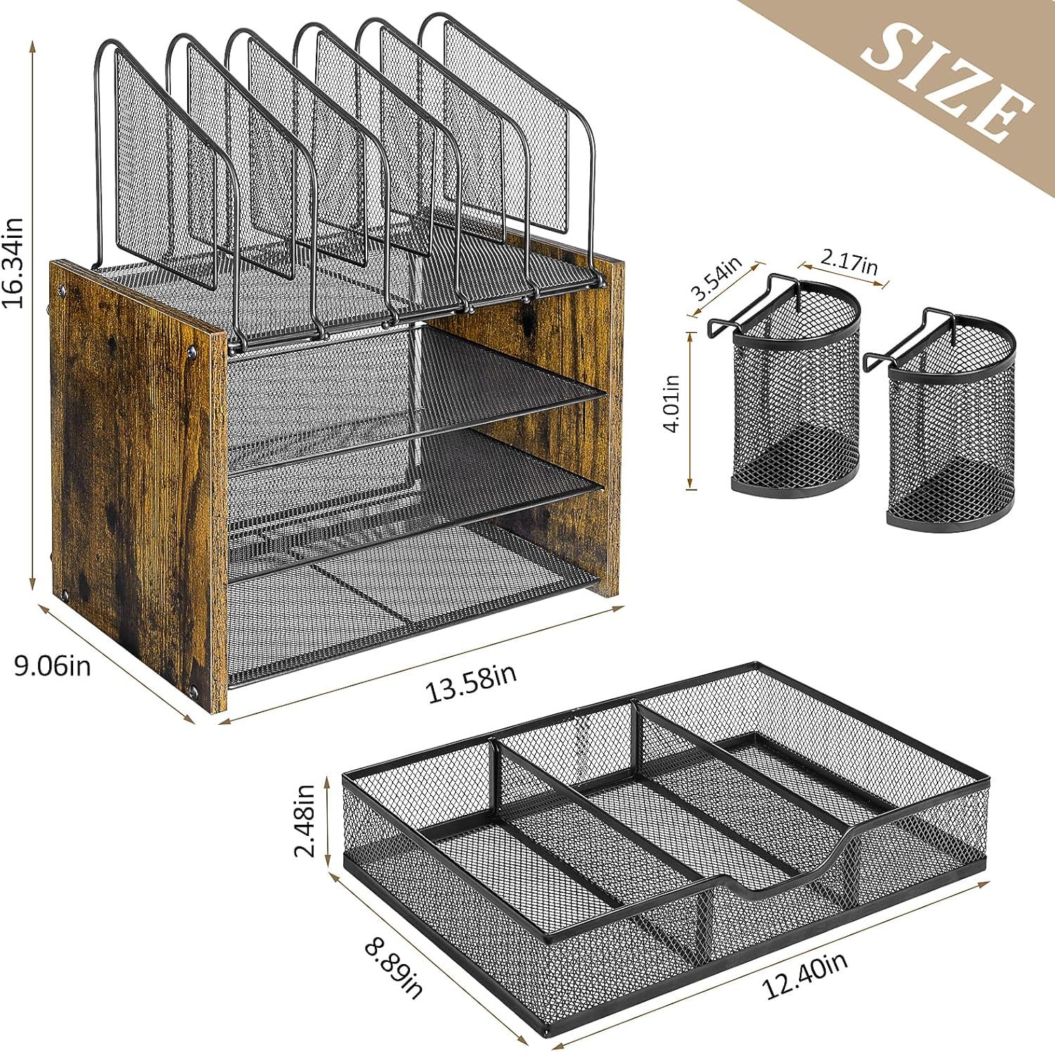Foldable Mesh Desk File Organizer 2