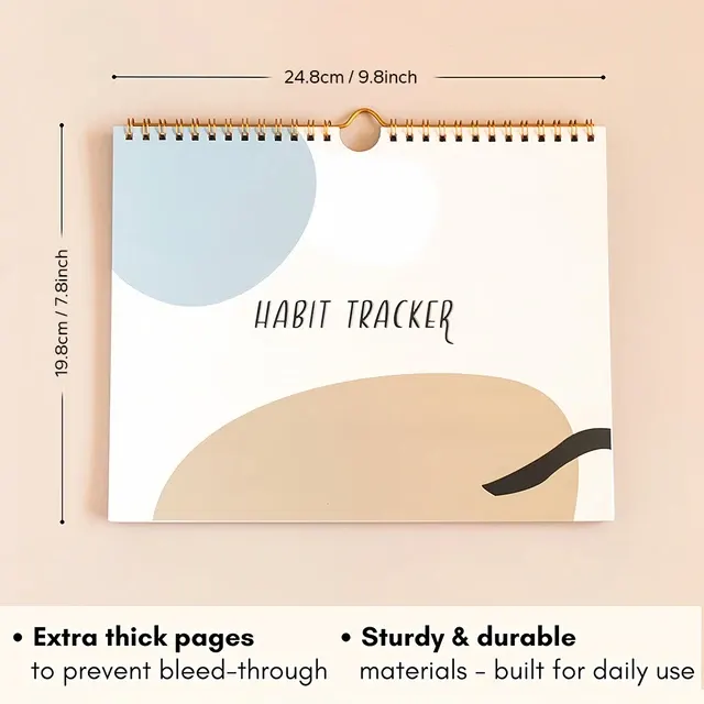 Gewohnheits-Tracker-Kalender Motivierendes Gewohnheits-Tracking-Tagebuch Inspirierender Zielplaner mit Wöchentlich Undatiertem 2