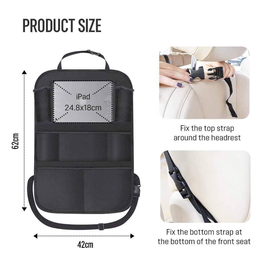 600d Oxford Car Back Seat Organizer Storage Bag 3