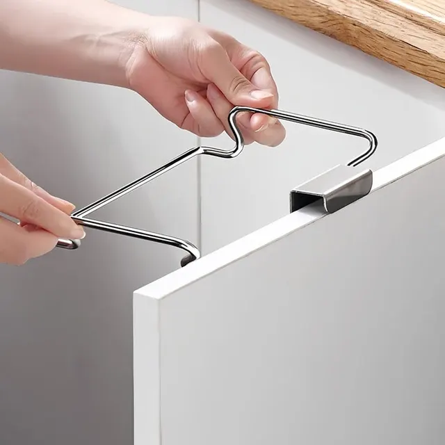 Hanging Stainless Steel Trash Bag Holder 4