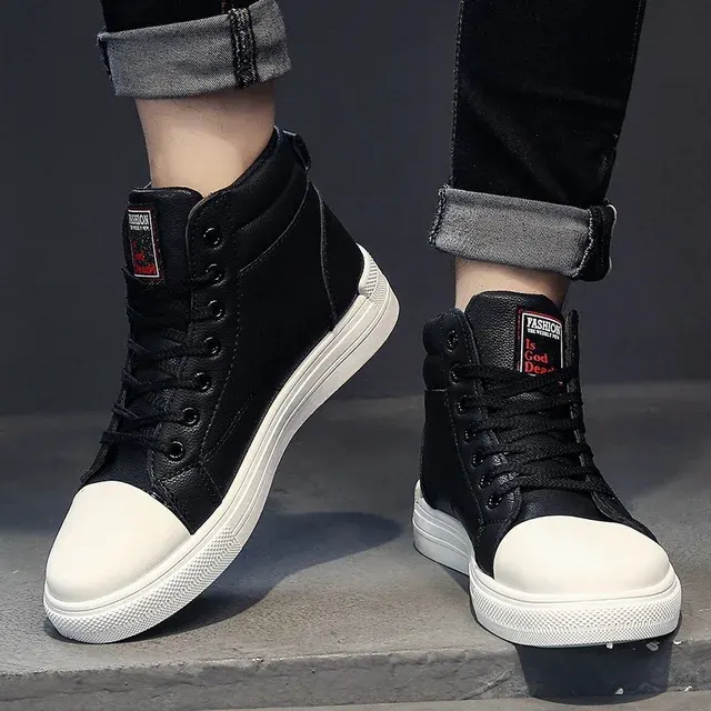 Mens Spring Fashion Men Sneakers PU Leather Walking 4