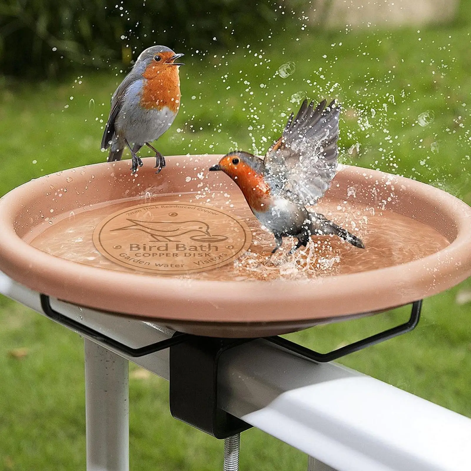 Copper Birdbath Cleaning Tray 3