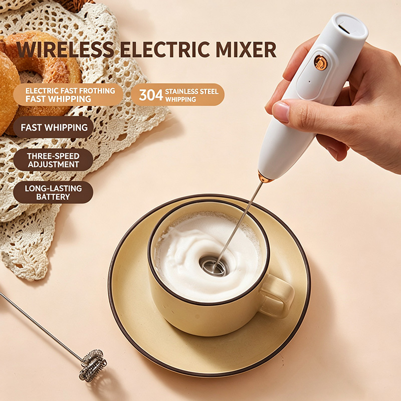 Electric Handheld Milk Frother Whisk 4