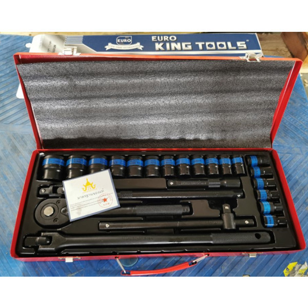 24-Piece Black Socket Wrench Set