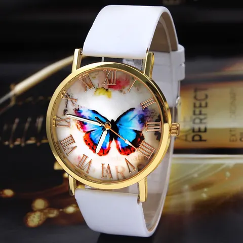 Roman Scale Butterfly Belt Watch Fashion Universal Gold