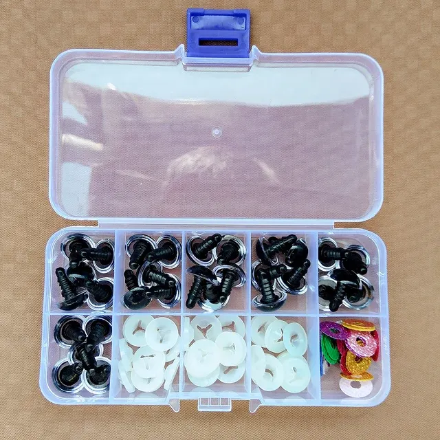 30 Stücke 3D DIY Glitter Kunststoff Sicherheit Augen 2