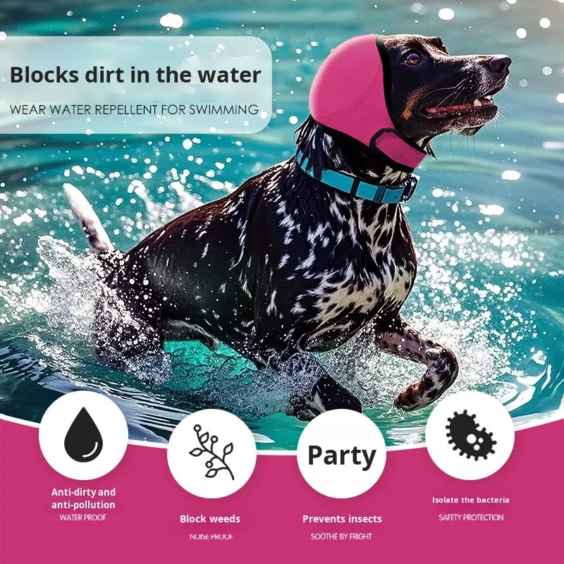 Wasserfester Hundegehörschutz Sommer 3