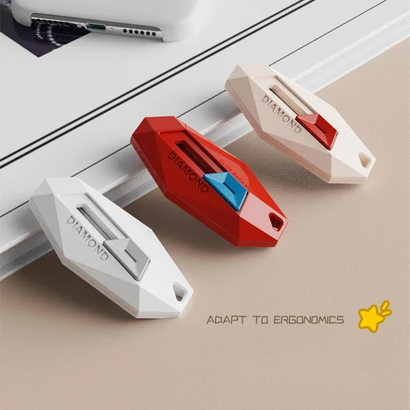 Diamant-Design Unbox-Messer Sicherheits-Rundkopfschneider Magnetischer Kartonöffner für Pakete Brieföffner 2