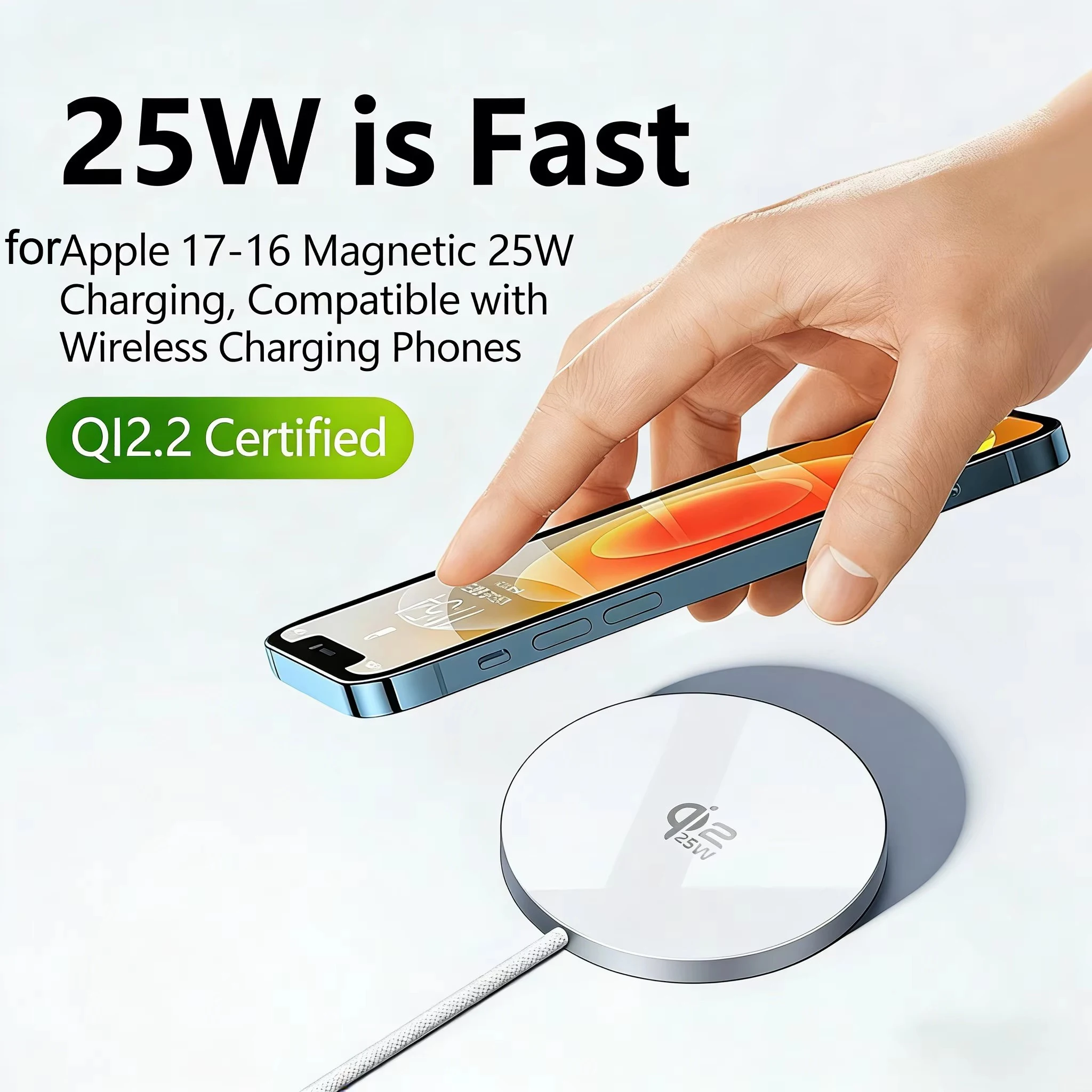 Neues Qi2.2 25W Magnetisches Kabelloses Ladegerät für Magsafe 4