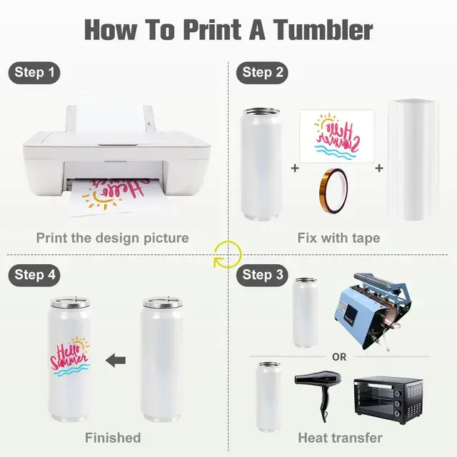 350 ml 500 Sublimation Blank Becher Können Edelstahl 4