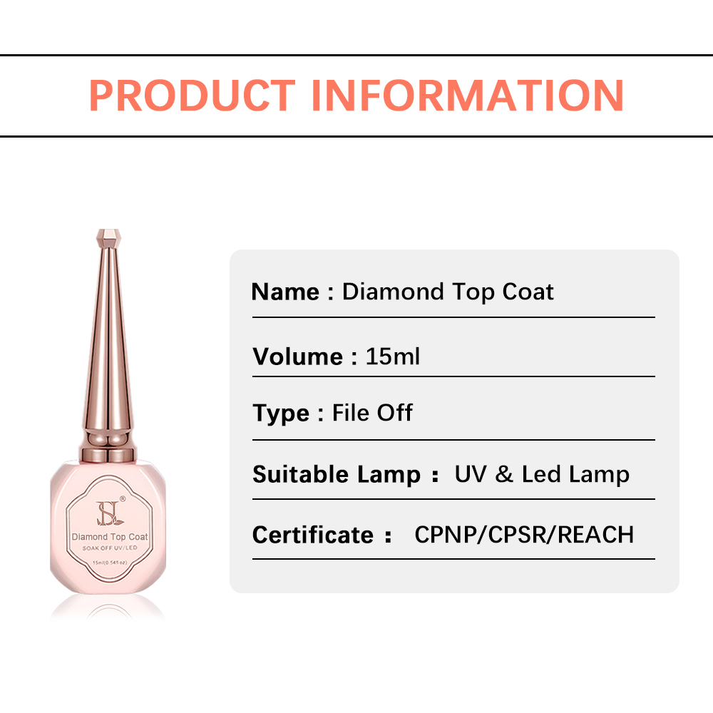 HS 15ml Fast Drying Diamond Coat Soak Off 3