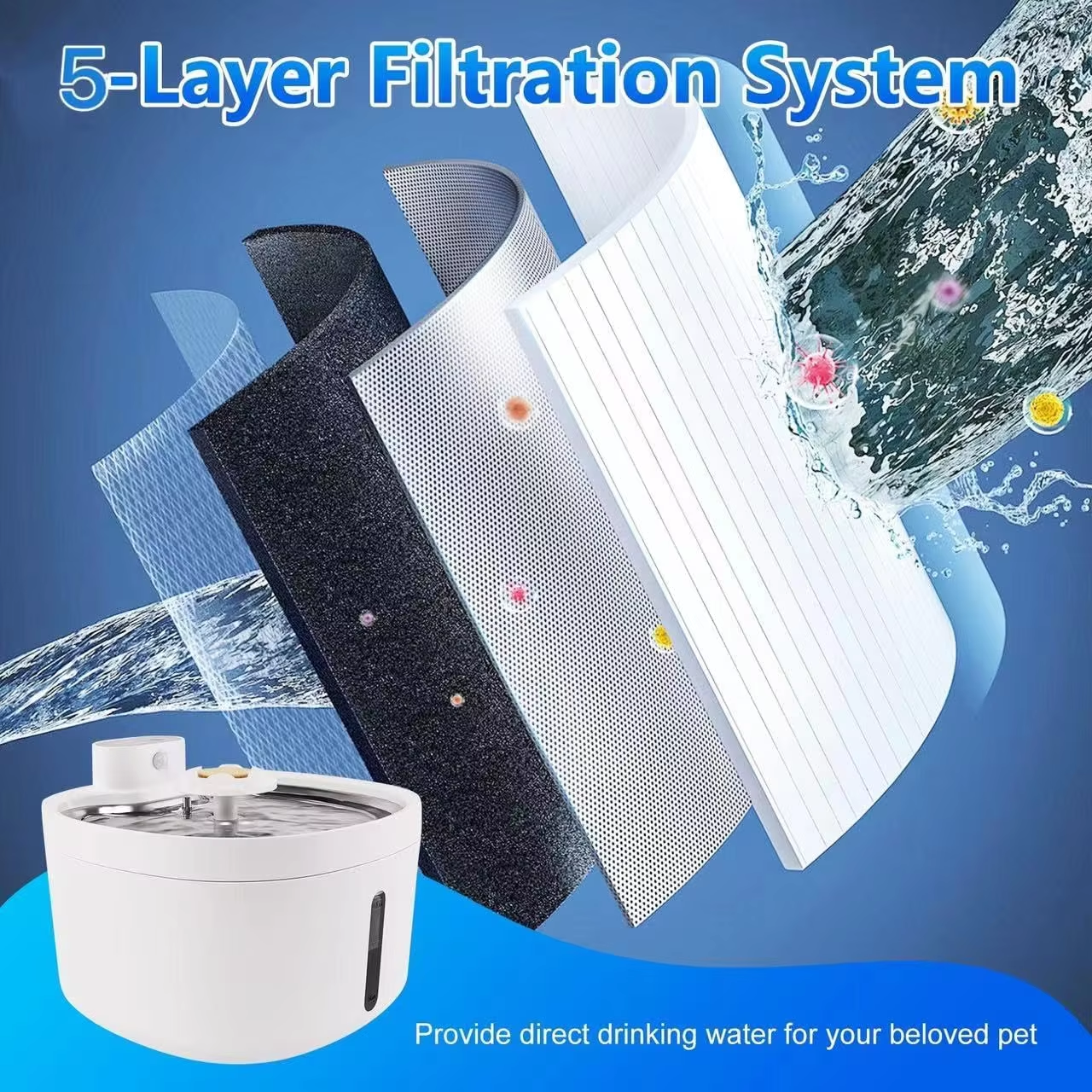 2.6L Fountain Ultra-Quiet Oz Stainless Steel Automatic Cat 4