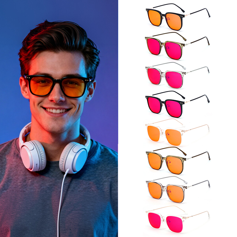 TR90 Red Amber Blue Light Gaming Glasses 2