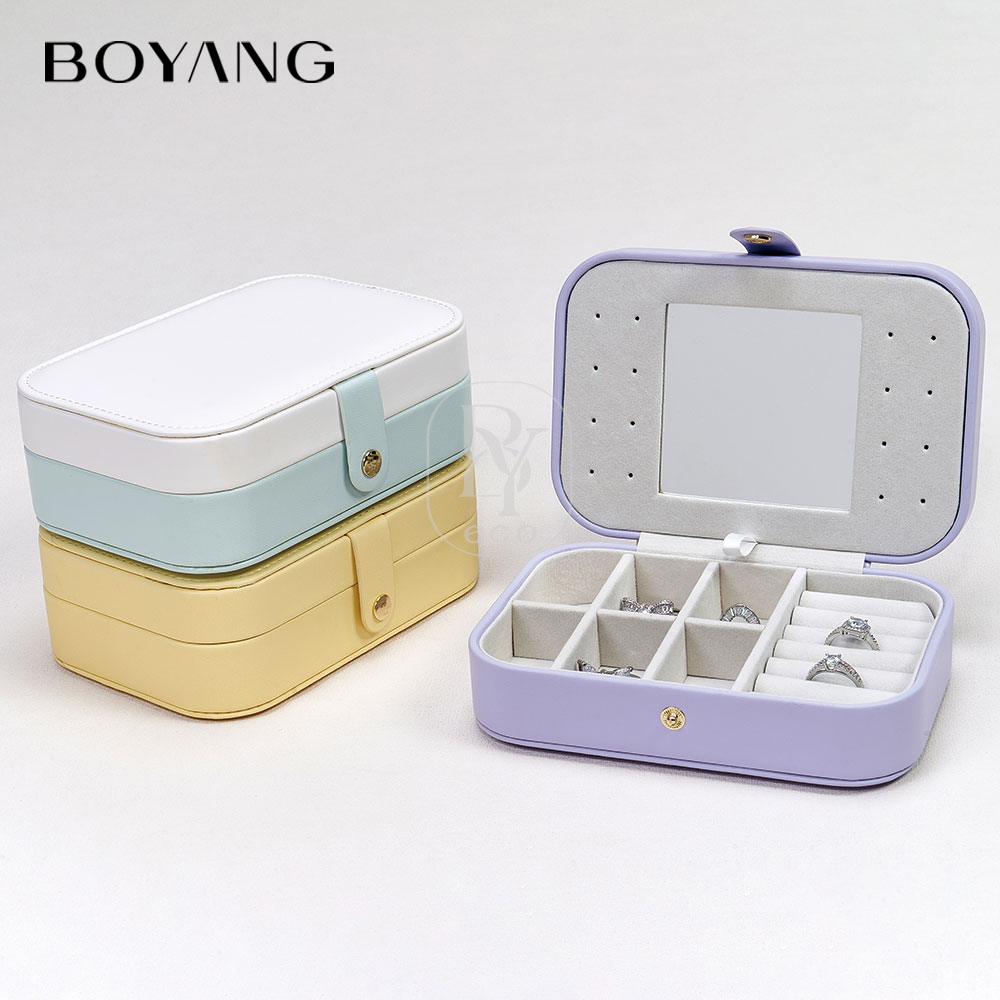 Boyang Arrival PU Leather Travel Jewelry Box Organizer