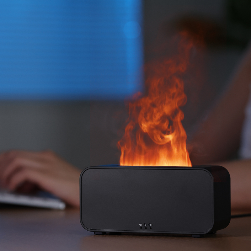 Mini Desktop Flame Diffuser Seven-Color Essential Oil 2