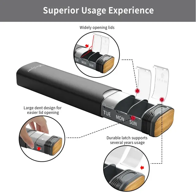 Metal 7-Day Travel Pill Organizer 2