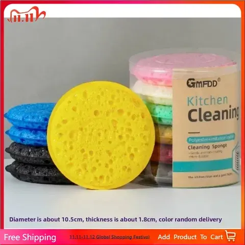 Round High-Density Dish Scrubbing Sponge