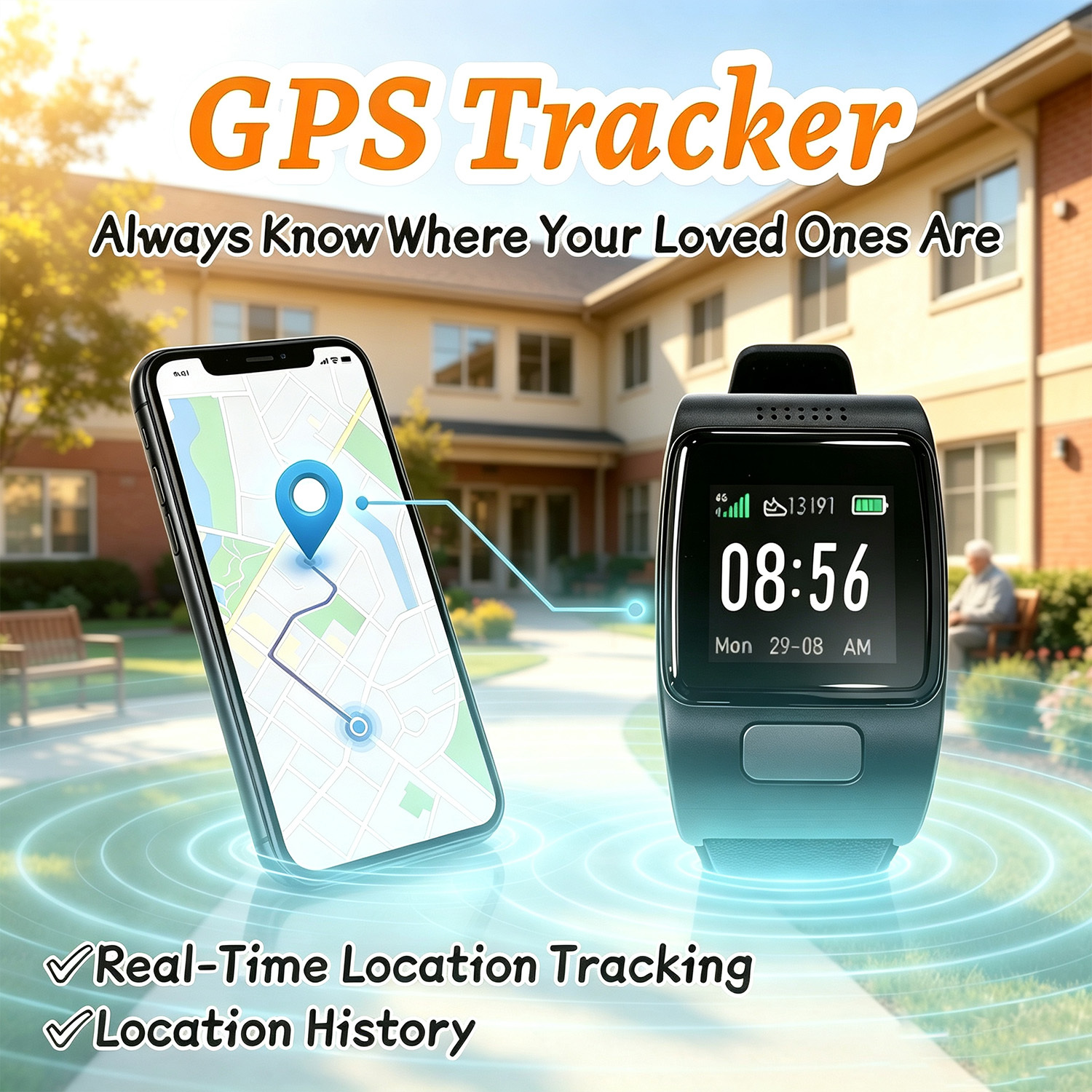 VL12S Elderly Smart Watch SOS Emergency Call GPS 3