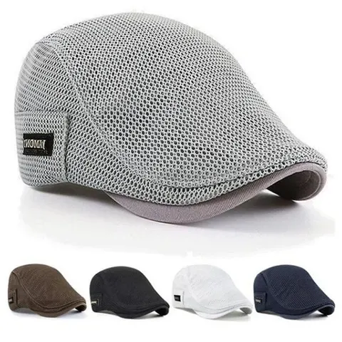 Breathable Mesh Beret Cap with Sun Protection