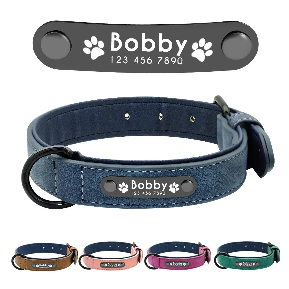 Leather Dog Collar Name Tag 2