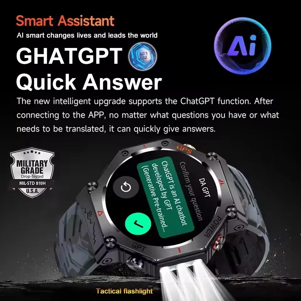 Outdoor Smartwatch with Compass and Altimeter 4