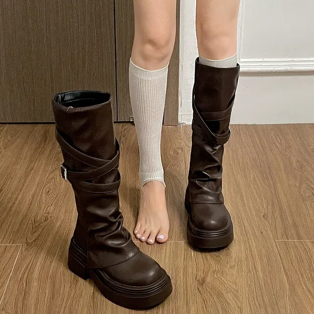 Knee-High Block Heel Boots 4