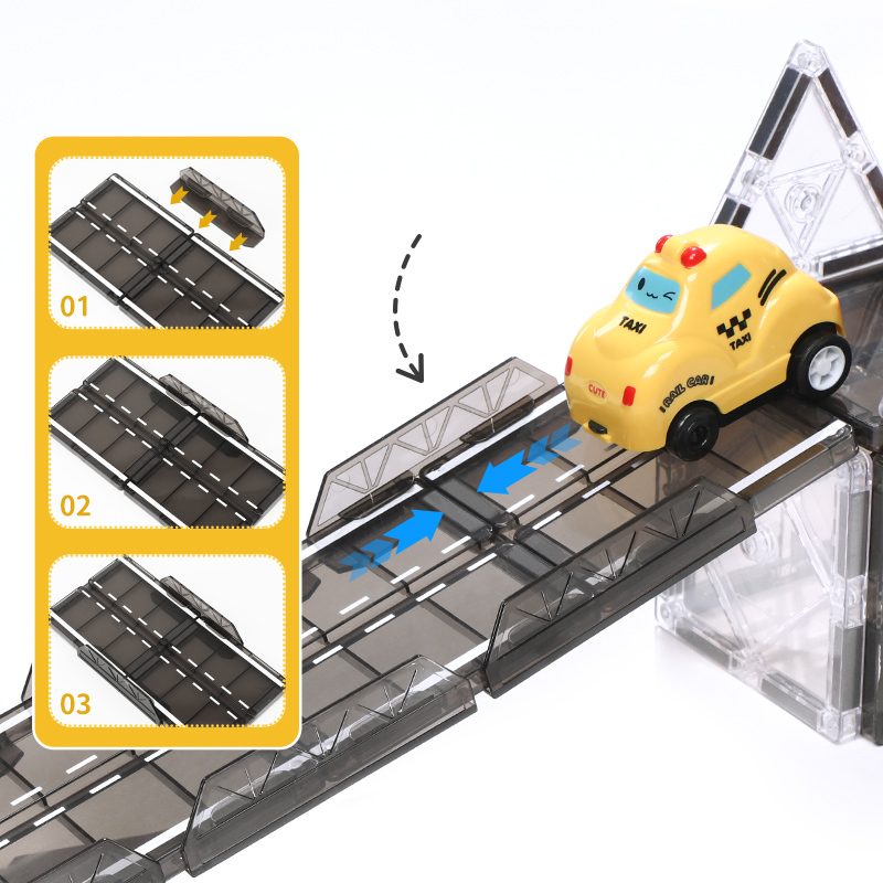 Magnetic Car Track Racing Tiles for Kids 2