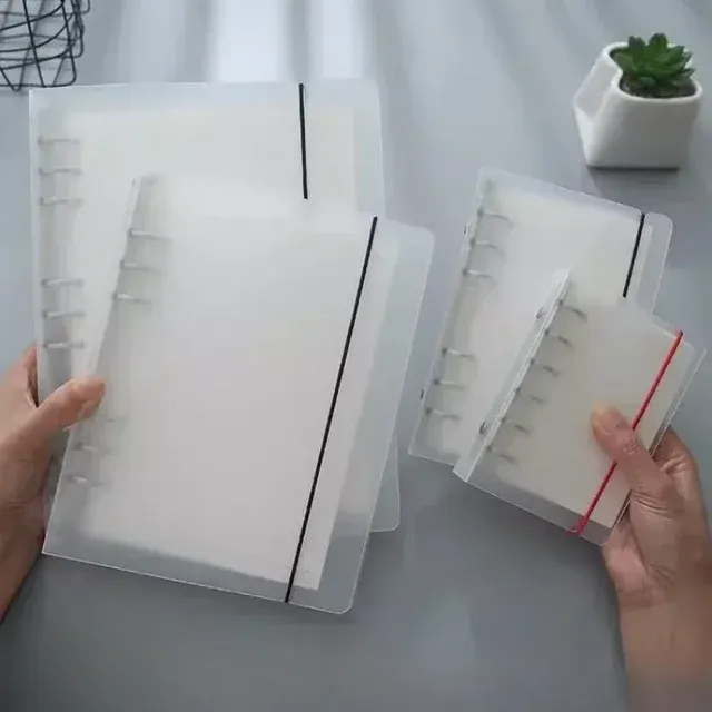 Transparent A5 Ring Binder Cover with Zipper 2