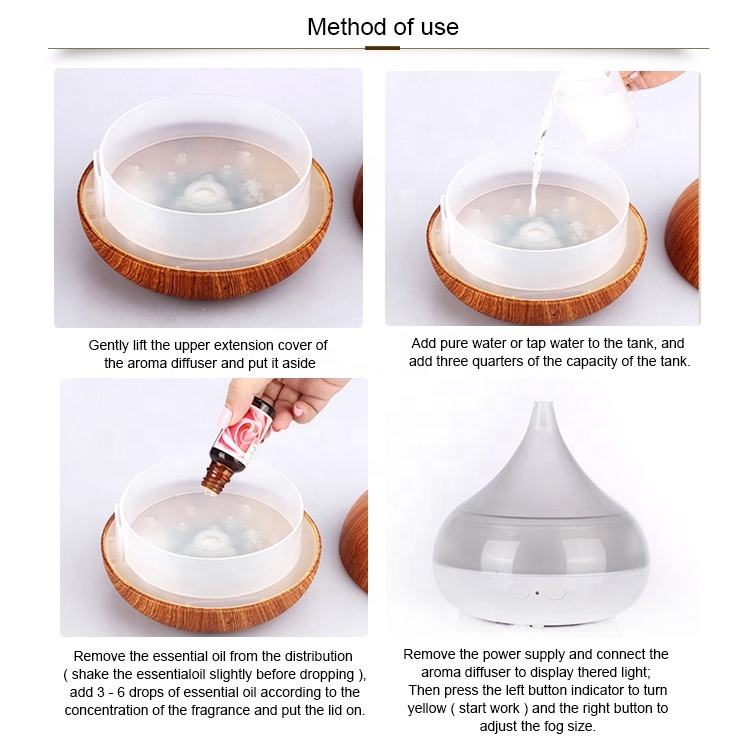 Wood Grain USB Aroma Essential Oil Diffuser 3