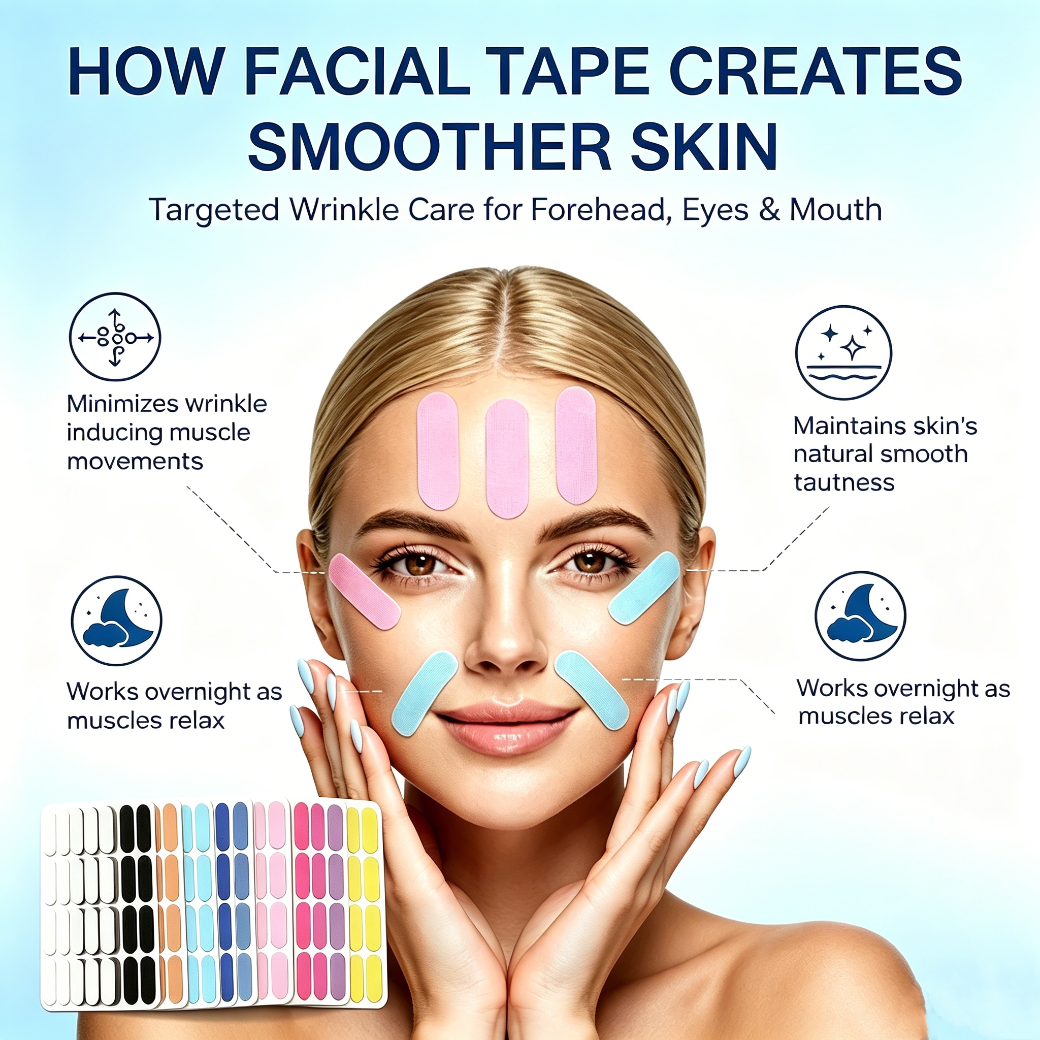 Disposable Face Lift Strips Pre-Cut Lip Lines Nasolabial