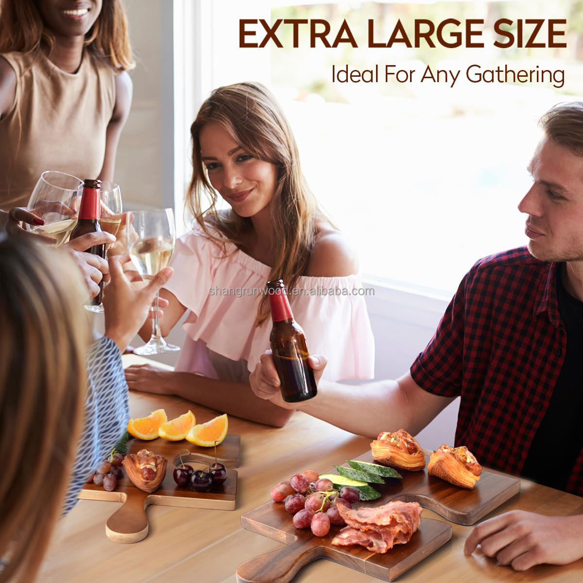 Wooden Cutting Boards Set Of Acacia Wood Large 3